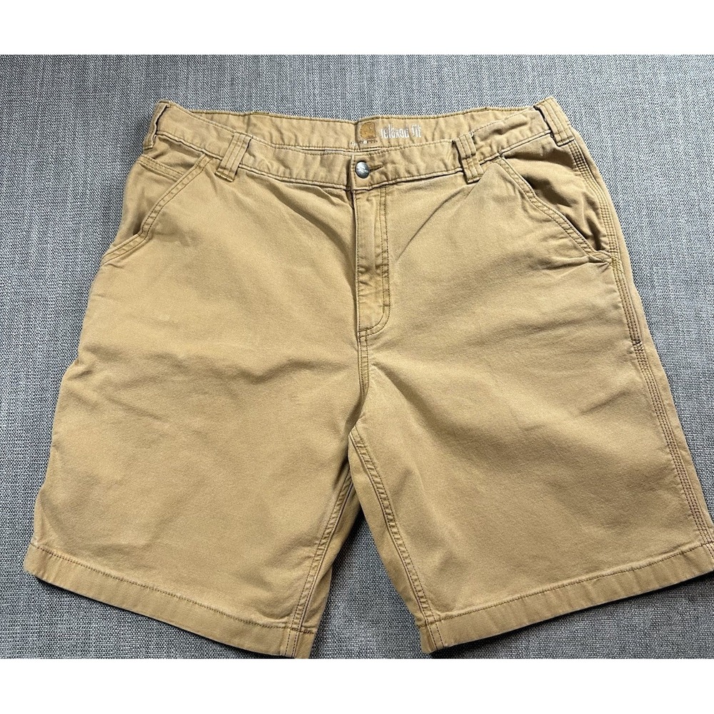 Carhartt Cargo Shorts Mens 38 Relaxed Fit Workwear Utility Beige Tan Durable Y2K